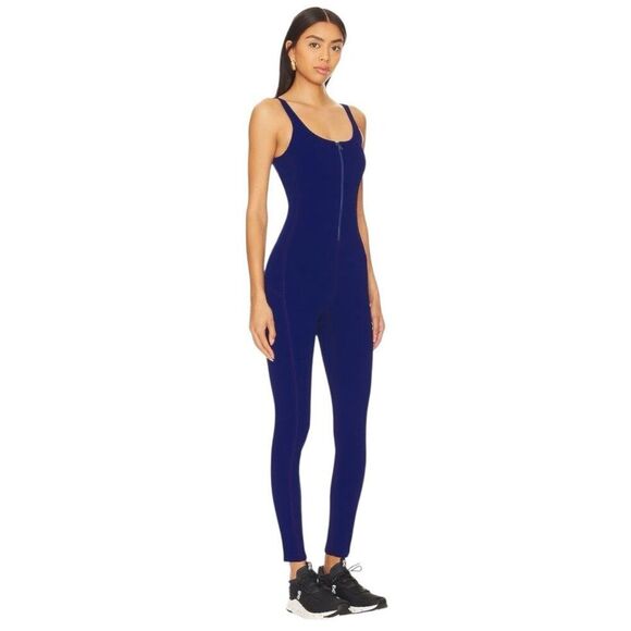 New Gigi C Merit Jumpsuit Catsuit Royal Blue Snakeskin M - Picture 5 of 6